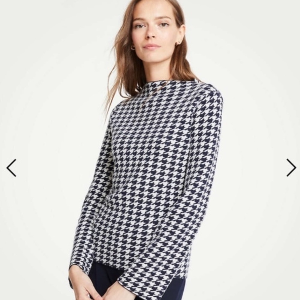 Ann Taylor Houndstooth Sweater